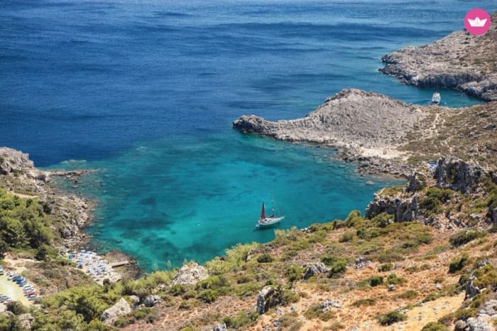 Hele dag avontuur op Rhodos en Symi voor 5 personen met mooie wandelingen, versnaperingen en barbecue