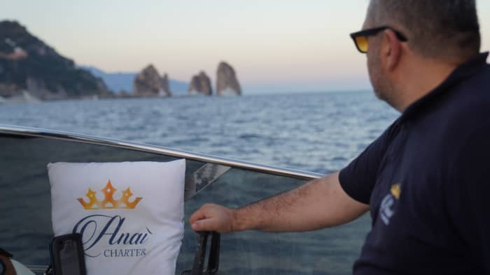Private boat trip around Sorrento on a motorboat