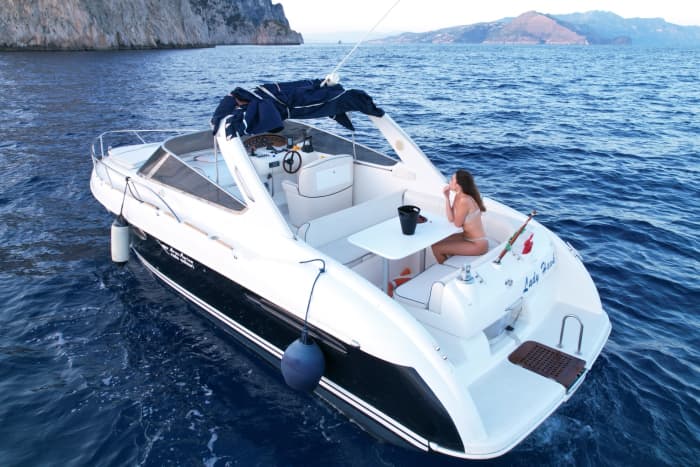Private boat trip around Sorrento on a motorboat