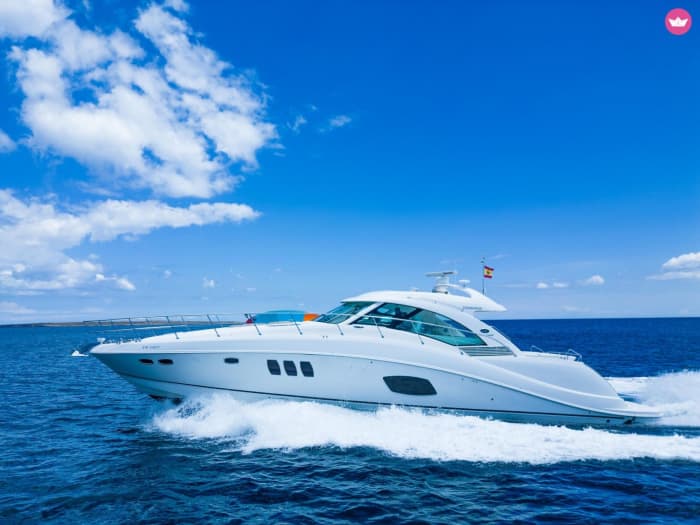 8-hour luxury Formentera excursion aboard a Sea Ray Sundancer 55