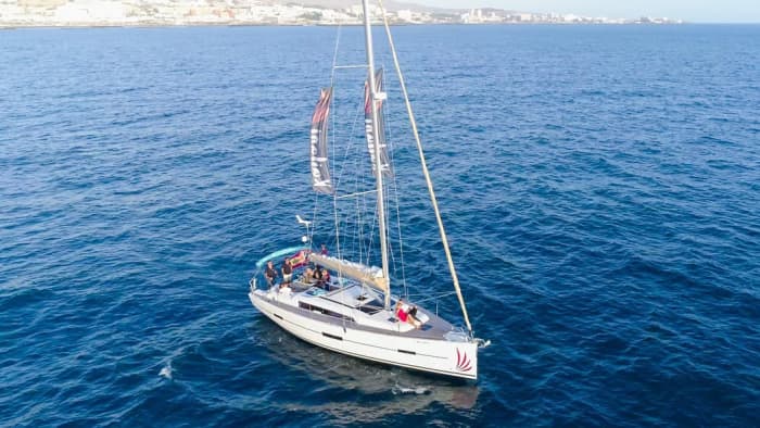 Discover Costa Adeje on a sailboat for a full day