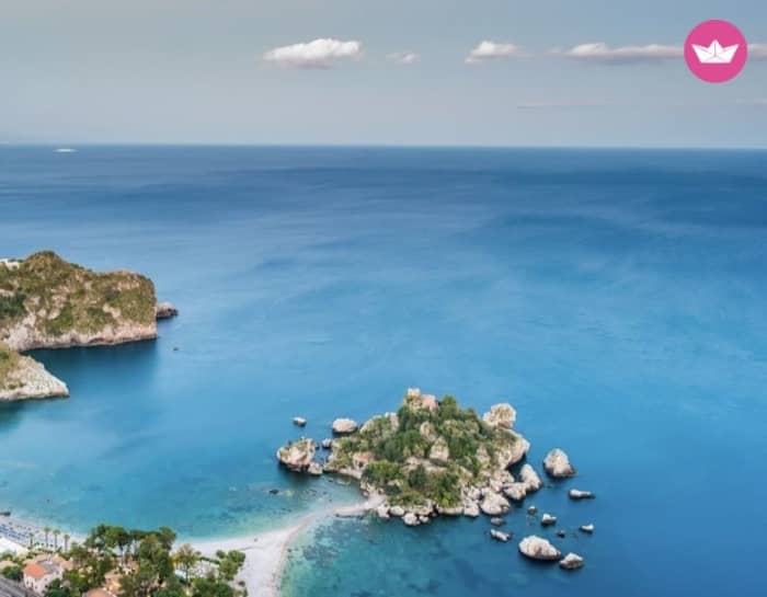 Dzień na łodzi między Capo Taormina, Isola Bella i Sant'Alessio