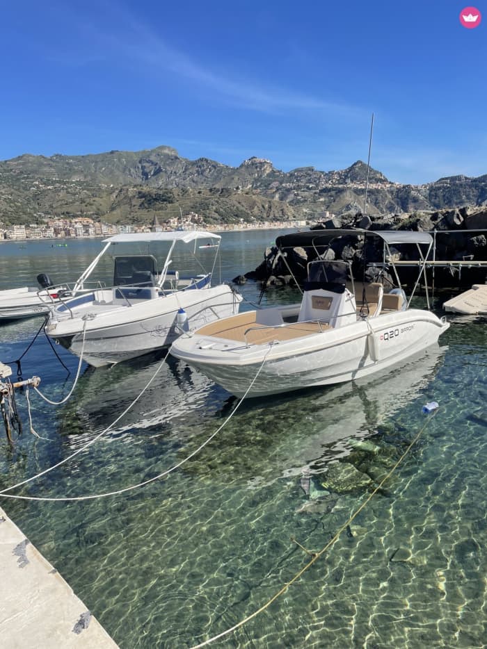 Dzień na łodzi między Capo Taormina, Isola Bella i Sant'Alessio
