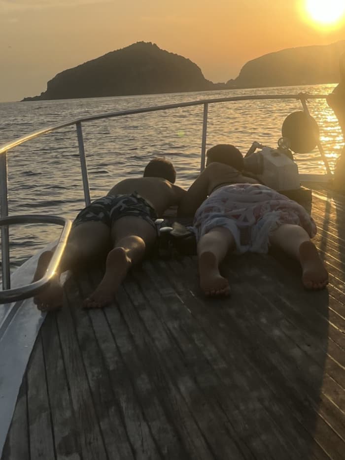 One day in Forio on a motorboat