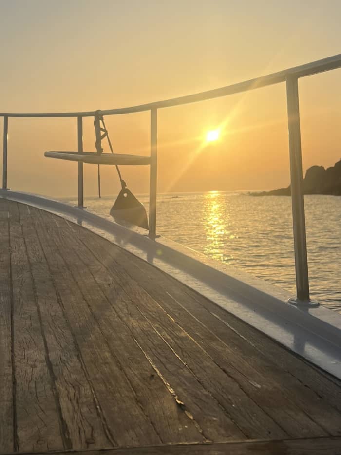 One day in Forio on a motorboat