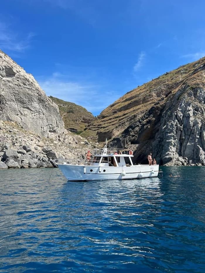 One day in Forio on a motorboat