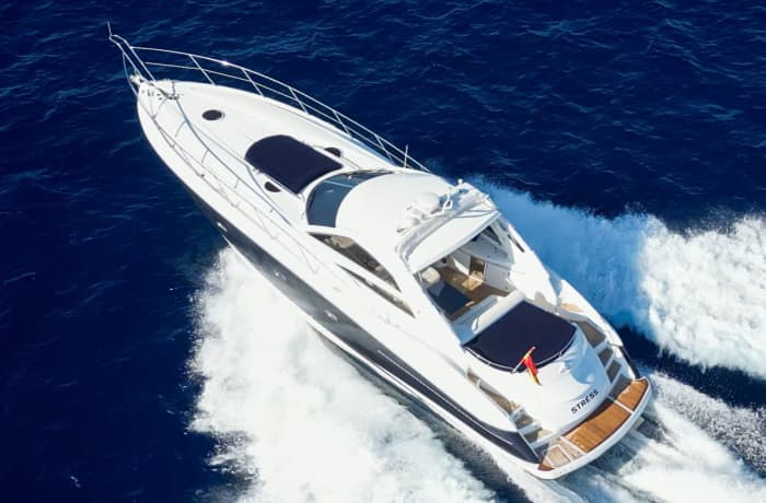 Portofino 53 All inclusive, Treibstoff, Skipper, Route nach Formentera Saona zum Festpreis und ohne Sorgen.