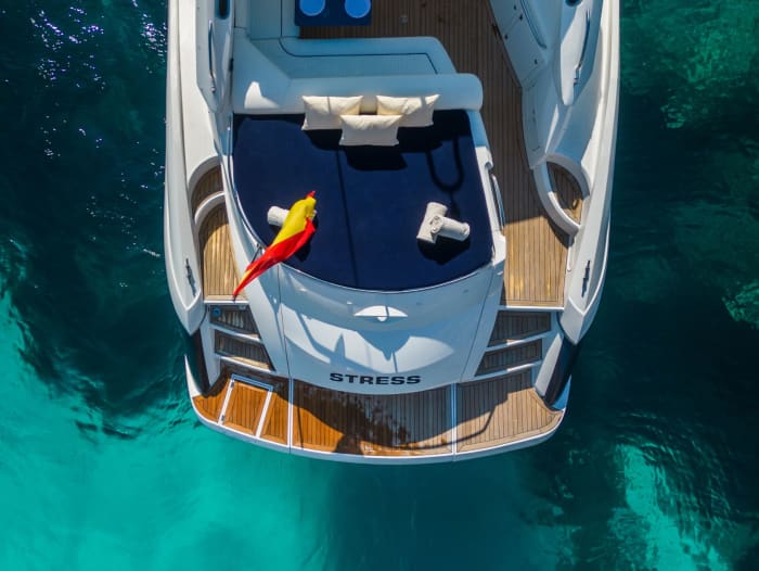 Portofino 53 All inclusive, Treibstoff, Skipper, Route nach Formentera Saona zum Festpreis und ohne Sorgen.