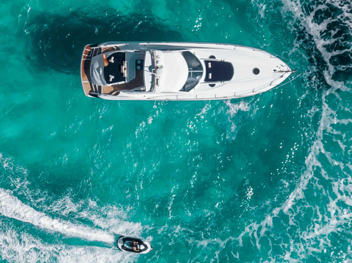 Portofino 53 All inclusive, Treibstoff, Skipper, Route nach Formentera Saona zum Festpreis und ohne Sorgen.