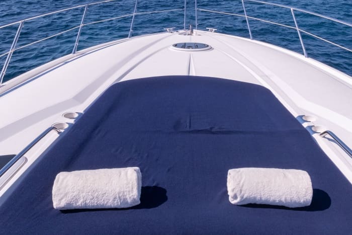 Portofino 53 All inclusive, Treibstoff, Skipper, Route nach Formentera Saona zum Festpreis und ohne Sorgen.