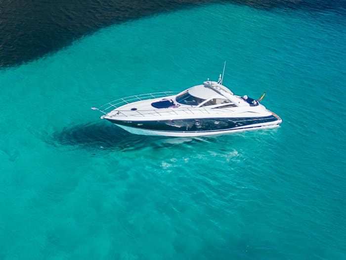 Portofino 53 All inclusive, Treibstoff, Skipper, Route nach Formentera Saona zum Festpreis und ohne Sorgen.