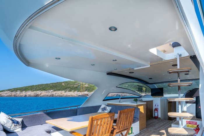 Ontdek Gümbet: een volle dag zon op een motorboot