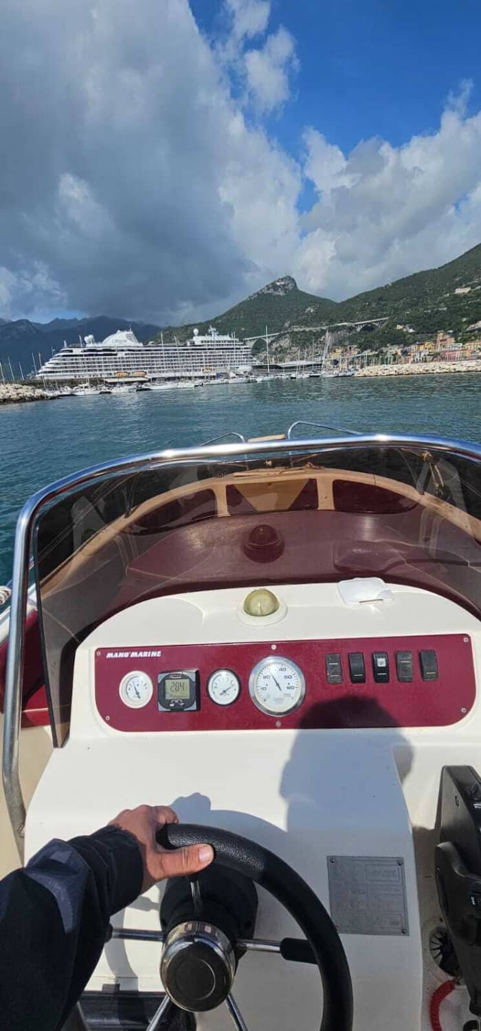 Discover Salerno on a full-day trip on a motorboat