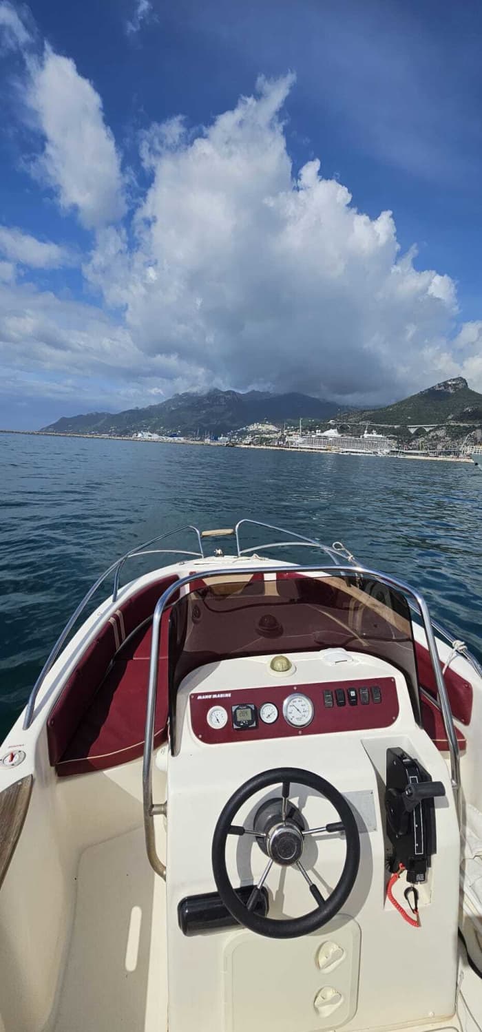 Discover Salerno on a full-day trip on a motorboat