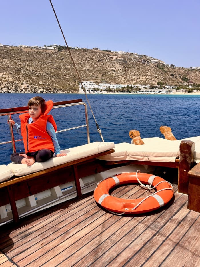Croisière d'une journée à Délos et Rhénie en bateau traditionnel