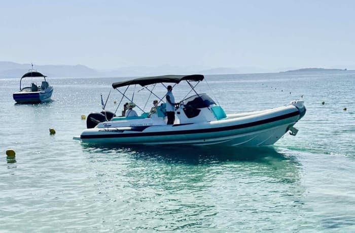 One day around Corfu: Enjoy 9h of discovery on a motorboat