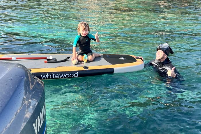 Private sunset boat party with water toys