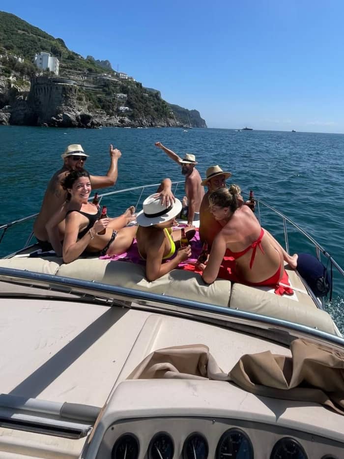 Tour from Positano to Sorrento on board the Ferretti 38