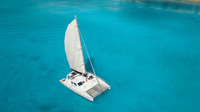 Aluguel de catamarã para o dia inteiro em Sint Maarten