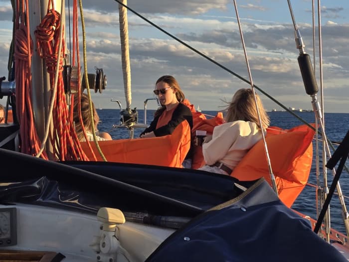 3 hours Celebrate your party aboard a spacious sailboat