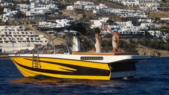 Sunset on Mykonos: two hours of magic at sea