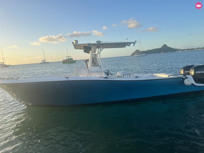 Din privata motorbåt för en dag runt Gros Islet
