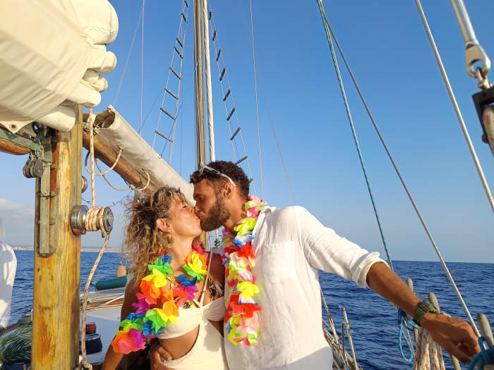 Magical sunset in the Bay of Palma Private sailing excursion