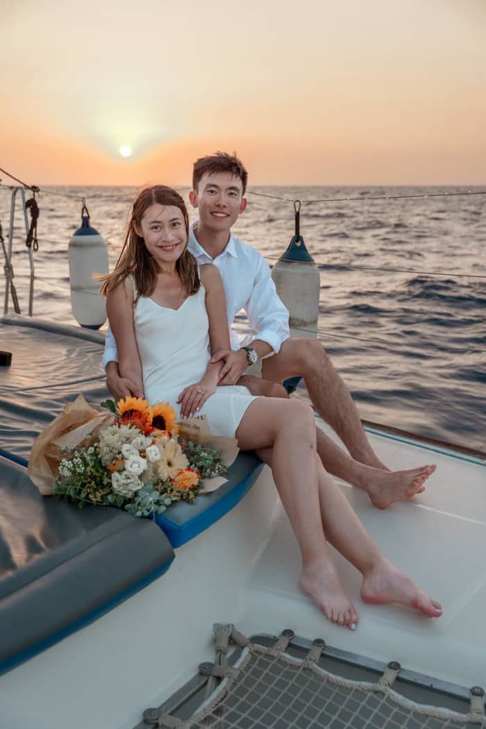 Private Luxus-Heiratsantragskreuzfahrt auf Santorin