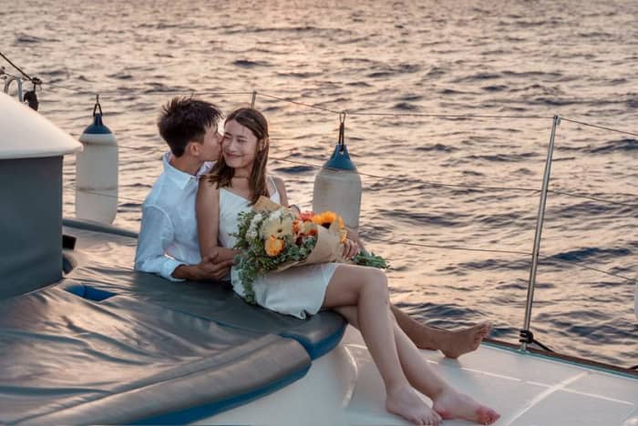 Private Luxus-Heiratsantragskreuzfahrt auf Santorin