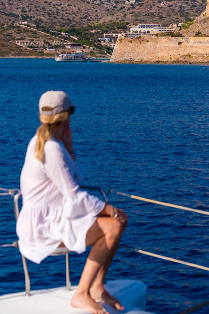 Croisière d'une journée en catamaran à Mochlos, Psira et Agriomandra – Rivages isolés et charme intemporel