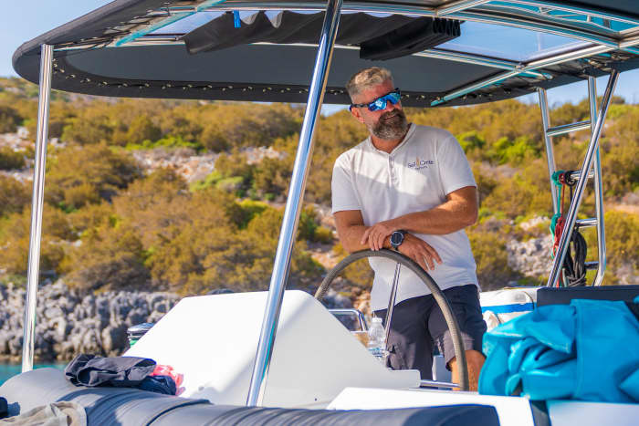 Spinalonga & Kolokitha Bay Catamaran Sunset Cruise – Swim, Dine & Unwind