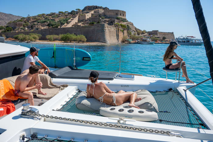 Spinalonga & Kolokitha Bay Catamaran Sunset Cruise – Swim, Dine & Unwind