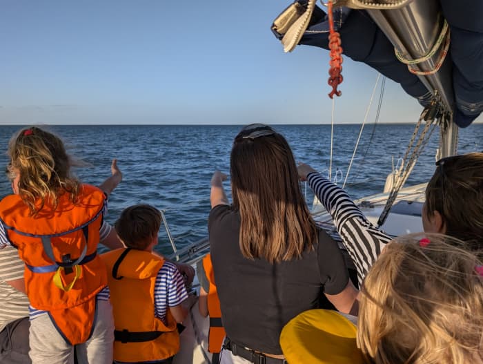 🌊 4 uur familieplezier: Boottocht in Lissabon, zwemmen en lokale lekkernijen