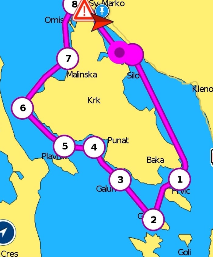 Une journée à Crikvenica, Opatija, Krk, sur un bateau à moteur
