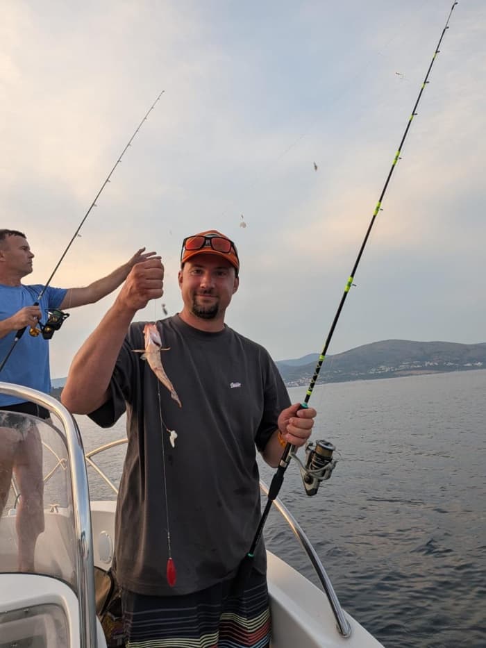 Excursion de pêche privée en soirée avec un skipper local