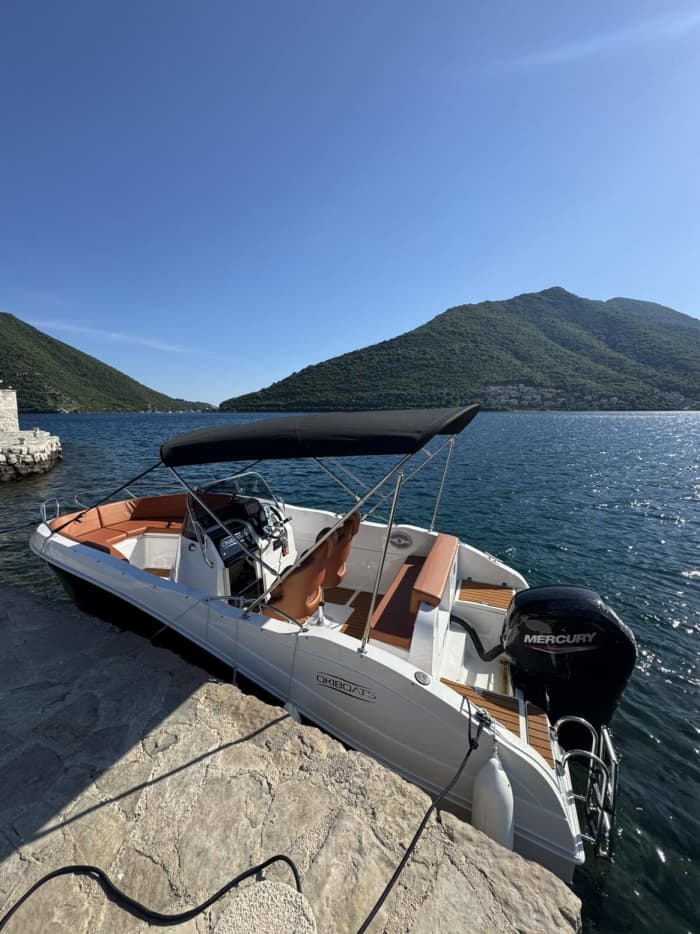 Private boat trip around Herceg Novi on a motorboat