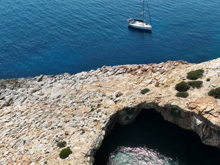 Piso Livadi naar Blue Lagoon: privécruise van een halve dag