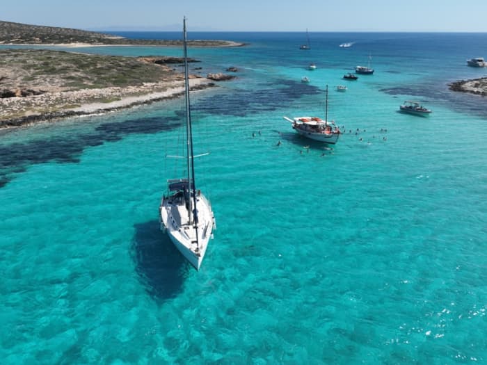 Piso Livadi naar Blue Lagoon: privécruise van een halve dag