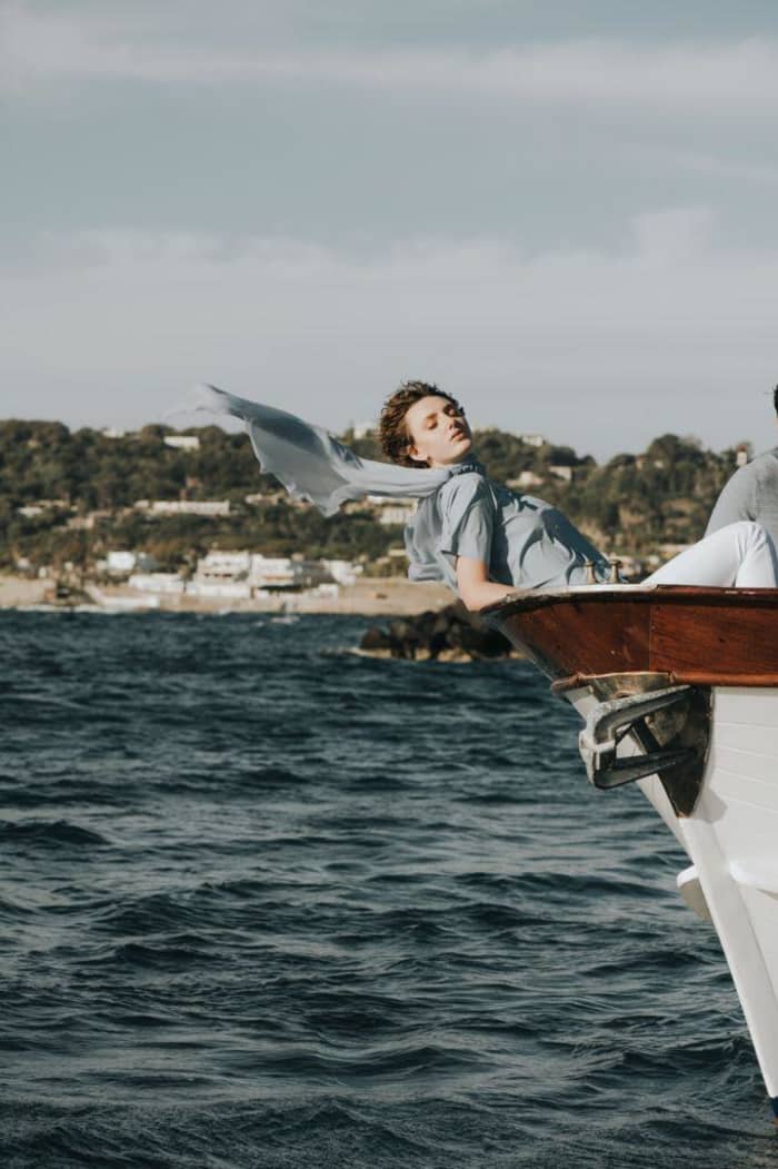 Croisière au coucher du soleil – Coucher de soleil sur une Lancia à Ischia