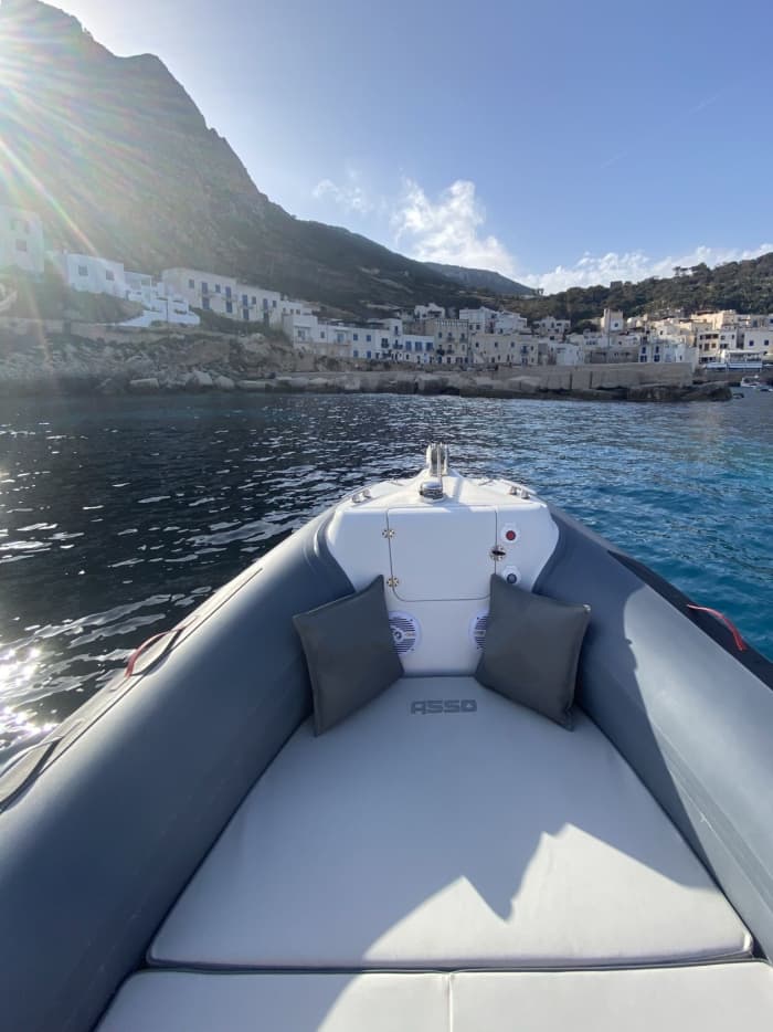 A Day on a Boat in the Egadi Islands: Favignana and Levanzo with Swimming and Water Activities