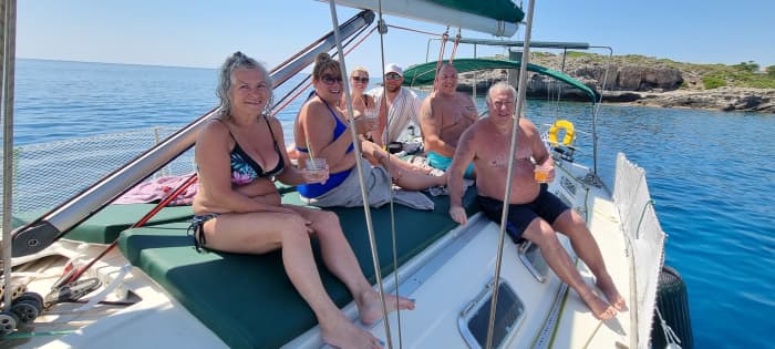 Rhodes Private Luxury Sailing Yacht Experience – Sail to Stunning Islands with Gourmet MediterAsian Lunch, Champagne & Cocktails and Premium wines