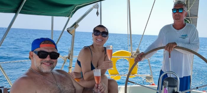 Rhodes Private Luxury Sailing Yacht Experience – Sail to Stunning Islands with Gourmet MediterAsian Lunch, Champagne & Cocktails and Premium wines
