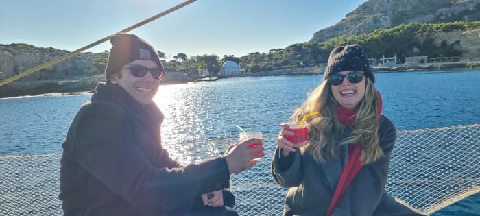 Rhodes Private Luxury All-Day Sailing Cruise – Gourmet MediterAsian Lunch & Deluxe Dinner, Cocktails & Champagne