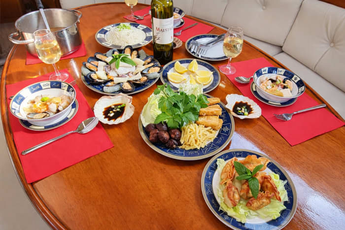 Rhodes Luxury Private Sunset Dinner – MediterAsian Seafood Hot Pot