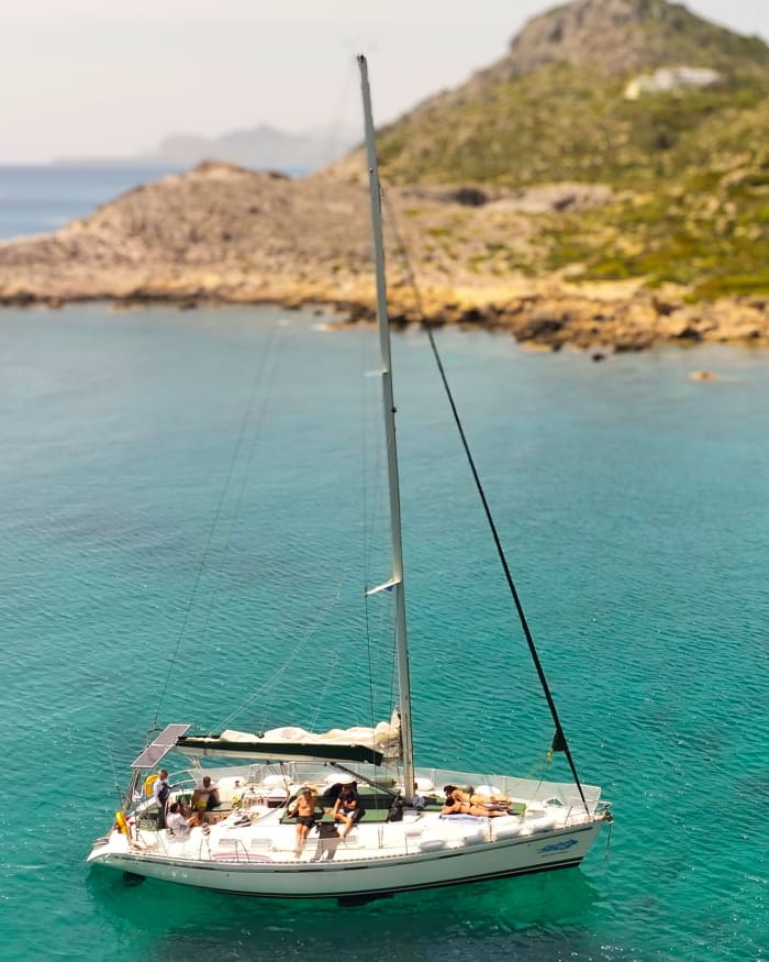 Rhodes Private Luxury Sailing Yacht Experience – Sail to Stunning Islands with Gourmet MediterAsian Lunch, Champagne & Cocktails and Premium wines