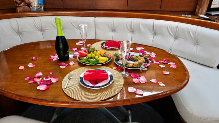 Rhodes Private Luxury Sailing Yacht – Sunset Cocktails, Champagne, Fresh Seasonal Fruits & Vietnamese Artisanal Snacks