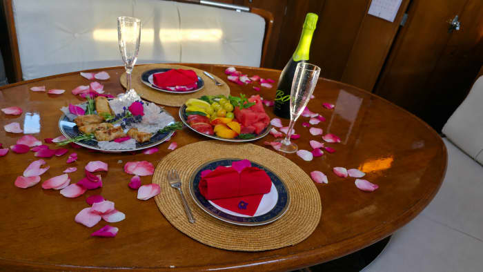 Rhodes Private Luxury Sailing Yacht – Sunset Cocktails, Champagne, Fresh Seasonal Fruits & Vietnamese Artisanal Snacks