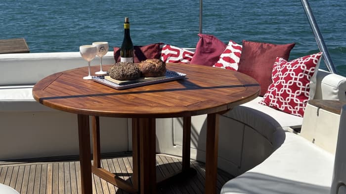 Sunset drinks and swimming at Aresquiers — 3 hours aboard a luxury speedboat