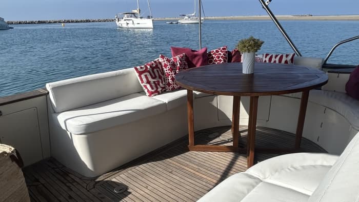 Sunset drinks and swimming at Aresquiers — 3 hours aboard a luxury speedboat
