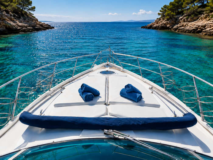 A day in Port d'Andratx on a motorboat